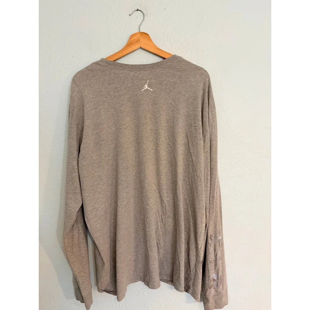 Jordan Long Sleeve Shirt 3XL Grey Iridescent 23 Graphic Sportswear Basketball